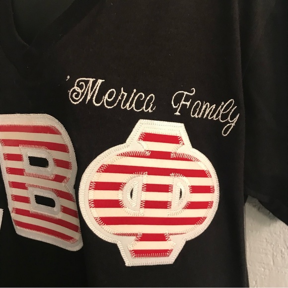 Pi Beta Phi Sorority American Apparel Embroidered Shirt Women's Size Small - Picture 3 of 10